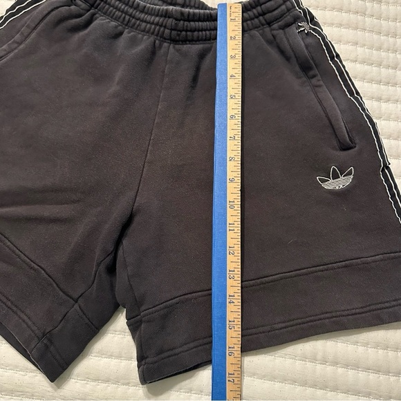 Adidas Sweat Shorts Mens Small Black Trefoil Thick Gym Soccer Basketball Y2K(b4 - Picture 8 of 13